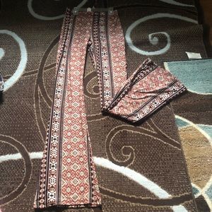 Printed Bell Bottom Pants